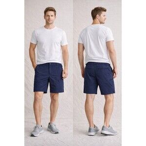 Weatherproof Vintage Shorts Men's 36 Blue Stretch 5 Pockets Outdoor Golf Casual